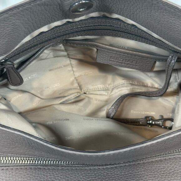 Michael Kors Jet Set Large Leather Shoulder Bag In Cinder - Picture 9 of 13